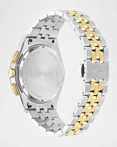 Ferragamo Men's Vega New Chrono 42mm Two-Tone Bracelet Watch | Thumbnail 3 Ferragamo Men's Vega New Chrono 42mm Two-Tone Bracelet Watch | Thumbnail 3