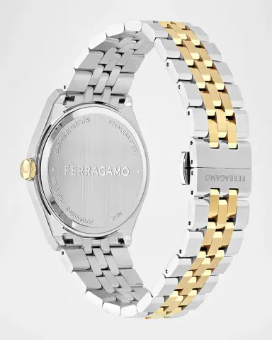 Ferragamo Men's Vega New 40mm Two-Tone Bracelet Watch | Thumbnail 3 Ferragamo Men's Vega New 40mm Two-Tone Bracelet Watch | Thumbnail 3