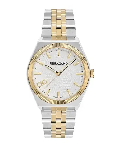 Ferragamo Men's Vega New 40mm Two-Tone Bracelet Watch | Thumbnail 1 Ferragamo Men's Vega New 40mm Two-Tone Bracelet Watch | Thumbnail 1