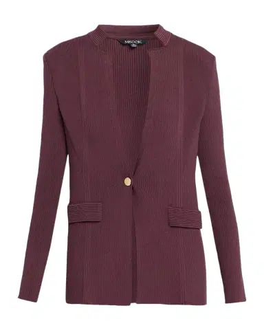 Misook Multi-Rib Knit Single-Breasted Blazer Jacket | Thumbnail 1 Misook Multi-Rib Knit Single-Breasted Blazer Jacket | Thumbnail 1