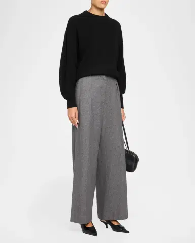 Theory Cashmere Cropped Crewneck Sweater | Thumbnail 2 Theory Cashmere Cropped Crewneck Sweater | Thumbnail 2