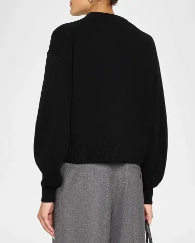 Theory Cashmere Cropped Crewneck Sweater | Thumbnail 3 Theory Cashmere Cropped Crewneck Sweater | Thumbnail 3