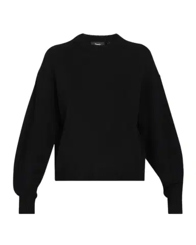 Theory Cashmere Cropped Crewneck Sweater | Thumbnail 1 Theory Cashmere Cropped Crewneck Sweater | Thumbnail 1