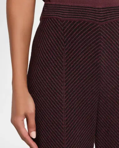 Misook Chevron Knit Paneled Straight-Leg Pants | Thumbnail 5 Misook Chevron Knit Paneled Straight-Leg Pants | Thumbnail 5
