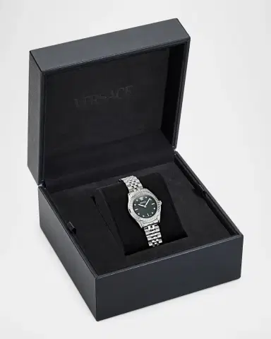 Versace Greca Time Diamond 30mm Stainless Steel Bracelet Watch | Thumbnail 5 Versace Greca Time Diamond 30mm Stainless Steel Bracelet Watch | Thumbnail 5