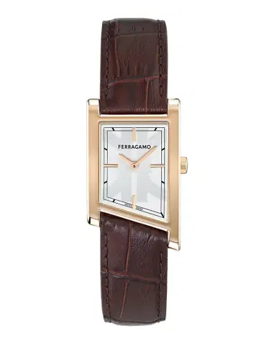 Ferragamo Men's Asymetrique 75x115 Leather-Strap Watch | Thumbnail 1 Ferragamo Men's Asymetrique 75x115 Leather-Strap Watch | Thumbnail 1