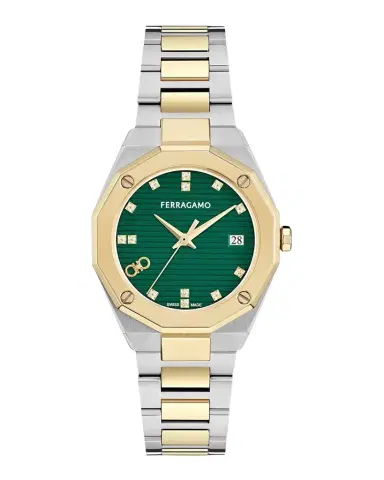 Ferragamo Edge 34mm Two-Tone Bracelet Watch | Thumbnail 1 Ferragamo Edge 34mm Two-Tone Bracelet Watch | Thumbnail 1