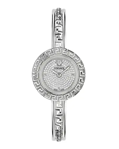 Versace Greca Pendant Diamond 28mm Stainless Steel Bracelet Watch | Thumbnail 1 Versace Greca Pendant Diamond 28mm Stainless Steel Bracelet Watch | Thumbnail 1