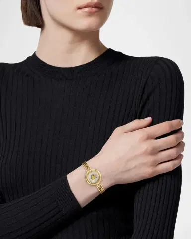 Versace Medusa Eclipse 28mm IP Yellow Gold Bracelet Watch, 28mm | Thumbnail 2 Versace Medusa Eclipse 28mm IP Yellow Gold Bracelet Watch, 28mm | Thumbnail 2