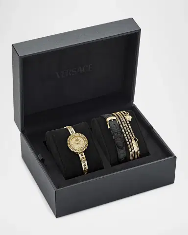 Versace Greca Pendant Diamond 28mm IP Yellow Gold Bracelet Watch | Thumbnail 5 Versace Greca Pendant Diamond 28mm IP Yellow Gold Bracelet Watch | Thumbnail 5