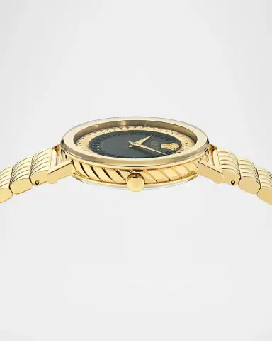 Versace Delphinus 35mm IP Yellow Gold Bracelet Watch | Thumbnail 3 Versace Delphinus 35mm IP Yellow Gold Bracelet Watch | Thumbnail 3