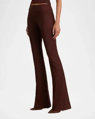 Alice + Olivia Olivia Low-Rise Wool Sateen Bootcut Pants | Thumbnail 6 Alice + Olivia Olivia Low-Rise Wool Sateen Bootcut Pants | Thumbnail 6