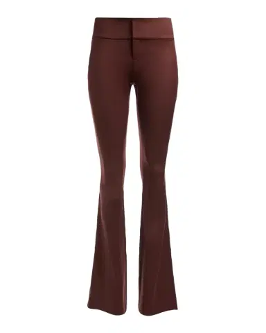 Alice + Olivia Olivia Low-Rise Wool Sateen Bootcut Pants | Thumbnail 1 Alice + Olivia Olivia Low-Rise Wool Sateen Bootcut Pants | Thumbnail 1
