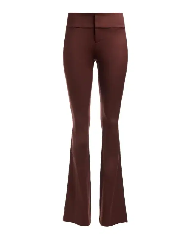 Olivia Low-Rise Wool Sateen Bootcut Pants Olivia Low-Rise Wool Sateen Bootcut Pants