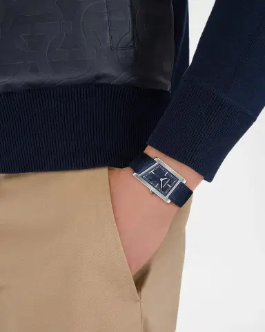 Ferragamo Men's Asymetrique 75x115 Leather-Strap Watch | Thumbnail 2 Ferragamo Men's Asymetrique 75x115 Leather-Strap Watch | Thumbnail 2