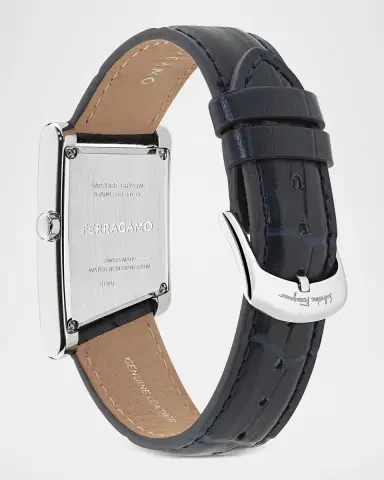 Ferragamo Men's Asymetrique 75x115 Leather-Strap Watch | Thumbnail 3 Ferragamo Men's Asymetrique 75x115 Leather-Strap Watch | Thumbnail 3