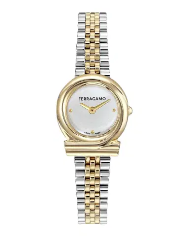 Ferragamo Gancini Twisted 23mm Two-Tone Bracelet Watch | Thumbnail 1 Ferragamo Gancini Twisted 23mm Two-Tone Bracelet Watch | Thumbnail 1