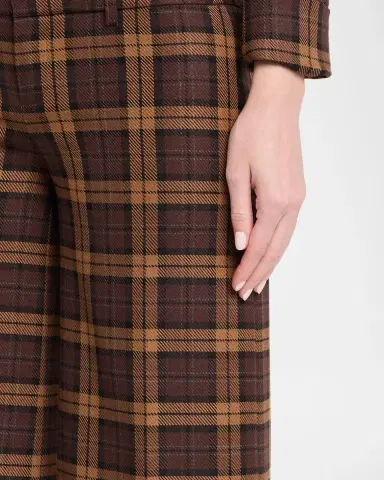 Alice + Olivia Olivia Plaid Low-Rise Wide-Leg Pants | Thumbnail 5 Alice + Olivia Olivia Plaid Low-Rise Wide-Leg Pants | Thumbnail 5