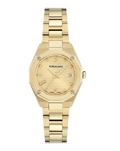 Ferragamo Edge IP Yellow Gold 28MM Bracelet Watch | Thumbnail 1 Ferragamo Edge IP Yellow Gold 28MM Bracelet Watch | Thumbnail 1