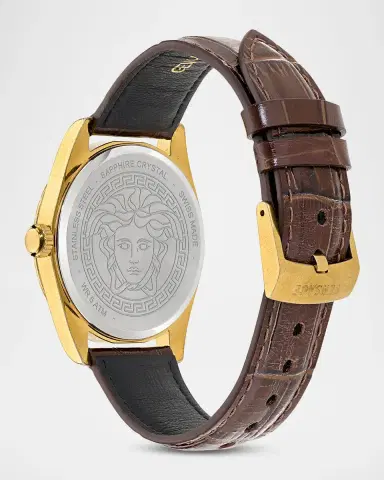 Versace Millenyium 40mm Leather-Strap Watch | Thumbnail 4 Versace Millenyium 40mm Leather-Strap Watch | Thumbnail 4