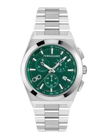 Ferragamo Men's Vega Upper East Chrono 42mm Stainless Steel Bracelet Watch | Thumbnail 1 Ferragamo Men's Vega Upper East Chrono 42mm Stainless Steel Bracelet Watch | Thumbnail 1