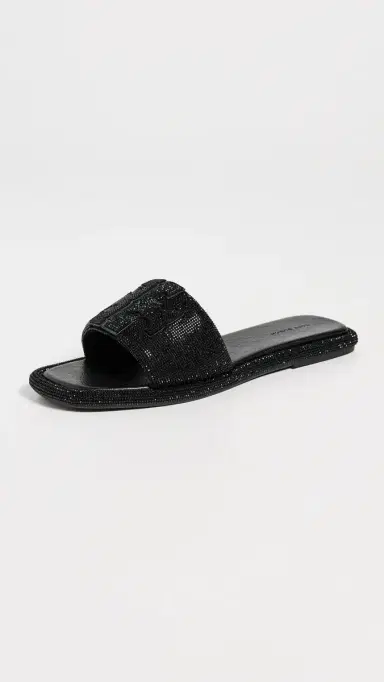 Tory Burch Double T Pave Sport Slides | Thumbnail 2 Tory Burch Double T Pave Sport Slides | Thumbnail 2