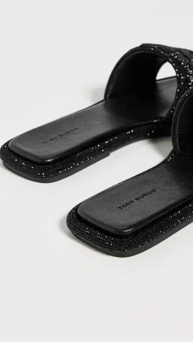 Tory Burch Double T Pave Sport Slides | Thumbnail 4 Tory Burch Double T Pave Sport Slides | Thumbnail 4