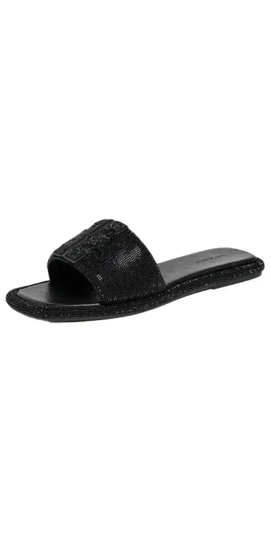Tory Burch Double T Pave Sport Slides | Thumbnail 1 Tory Burch Double T Pave Sport Slides | Thumbnail 1