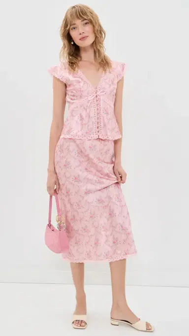 LoveShackFancy Castle Skirt | Thumbnail 5 LoveShackFancy Castle Skirt | Thumbnail 5