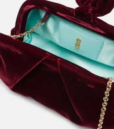 Aquazzura Bow Tie Small velvet clutch | Thumbnail 2 Aquazzura Bow Tie Small velvet clutch | Thumbnail 2