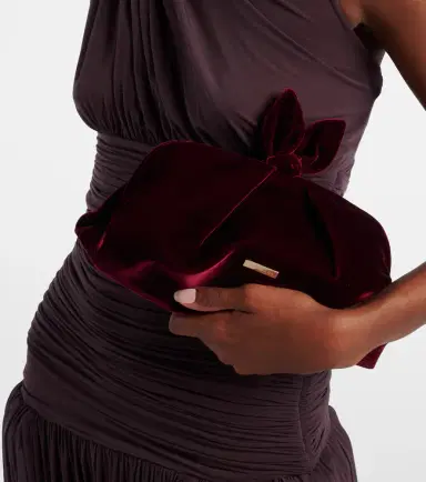 Aquazzura Bow Tie Small velvet clutch | Thumbnail 5 Aquazzura Bow Tie Small velvet clutch | Thumbnail 5