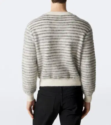 Tom Ford Striped mohair, wool, and silk-blend sweater | Thumbnail 3 Tom Ford Striped mohair, wool, and silk-blend sweater | Thumbnail 3