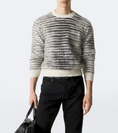 Tom Ford Striped mohair, wool, and silk-blend sweater | Thumbnail 5 Tom Ford Striped mohair, wool, and silk-blend sweater | Thumbnail 5