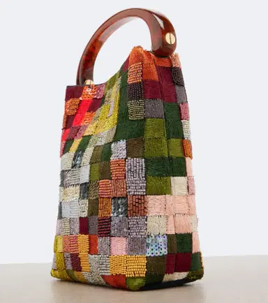 Dries Van Noten Small sequined patchwork top-handle bag | Thumbnail 2 Dries Van Noten Small sequined patchwork top-handle bag | Thumbnail 2