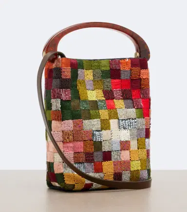 Dries Van Noten Small sequined patchwork top-handle bag | Thumbnail 3 Dries Van Noten Small sequined patchwork top-handle bag | Thumbnail 3