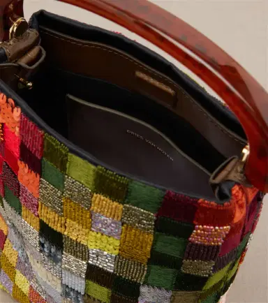 Dries Van Noten Small sequined patchwork top-handle bag | Thumbnail 4 Dries Van Noten Small sequined patchwork top-handle bag | Thumbnail 4