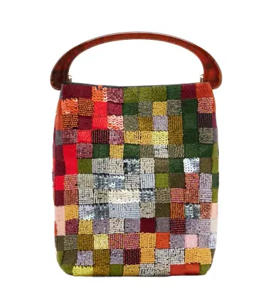 Dries Van Noten Small sequined patchwork top-handle bag | Thumbnail 1 Dries Van Noten Small sequined patchwork top-handle bag | Thumbnail 1