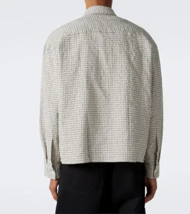 Studio Nicholson Checked cotton shirt | Thumbnail 4 Studio Nicholson Checked cotton shirt | Thumbnail 4