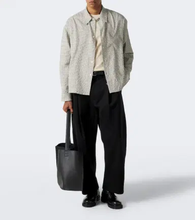 Studio Nicholson Checked cotton shirt | Thumbnail 6 Studio Nicholson Checked cotton shirt | Thumbnail 6
