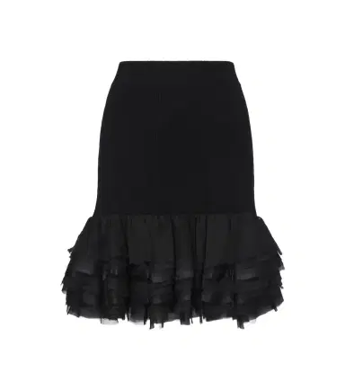 Nina Ricci Ruffled wool and cashmere miniskirt | Thumbnail 1 Nina Ricci Ruffled wool and cashmere miniskirt | Thumbnail 1