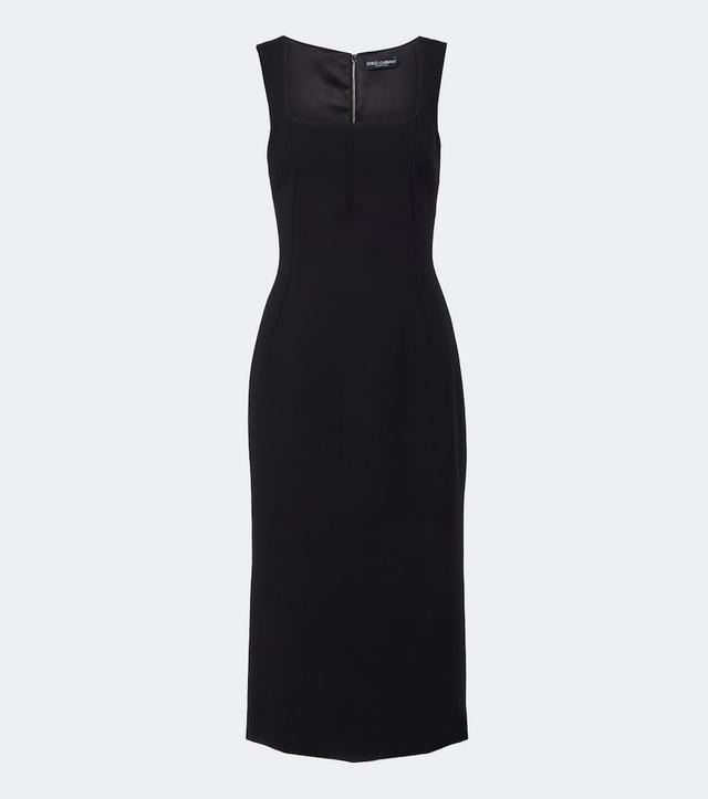 Virgin wool crêpe midi dress Virgin wool crêpe midi dress