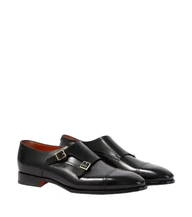 Santoni Leather monk strap shoes | Thumbnail 1 Santoni Leather monk strap shoes | Thumbnail 1