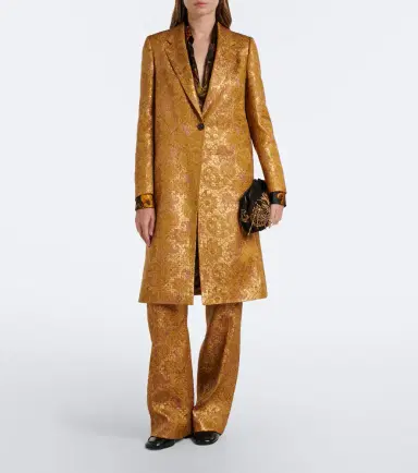 Dries Van Noten Jacquard linen, cotton, and silk-blend coat | Thumbnail 2 Dries Van Noten Jacquard linen, cotton, and silk-blend coat | Thumbnail 2