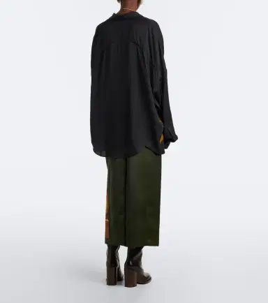 Dries Van Noten Printed satin midi skirt | Thumbnail 3 Dries Van Noten Printed satin midi skirt | Thumbnail 3