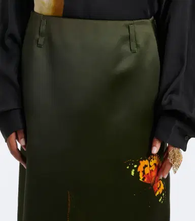 Dries Van Noten Printed satin midi skirt | Thumbnail 4 Dries Van Noten Printed satin midi skirt | Thumbnail 4