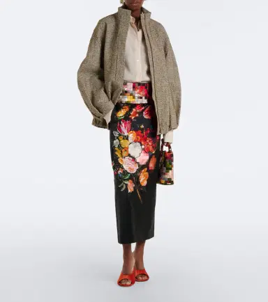 Dries Van Noten Embroidered cotton and silk midi skirt | Thumbnail 2 Dries Van Noten Embroidered cotton and silk midi skirt | Thumbnail 2