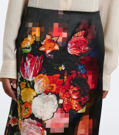 Dries Van Noten Embroidered cotton and silk midi skirt | Thumbnail 4 Dries Van Noten Embroidered cotton and silk midi skirt | Thumbnail 4