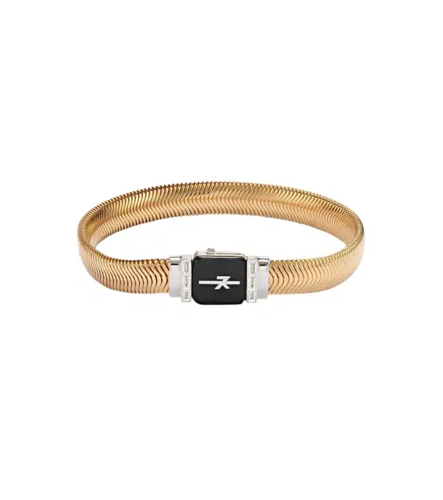 Feelings 18kt gold and enamel bangle bracelet with diamonds Feelings 18kt gold and enamel bangle bracelet with diamonds