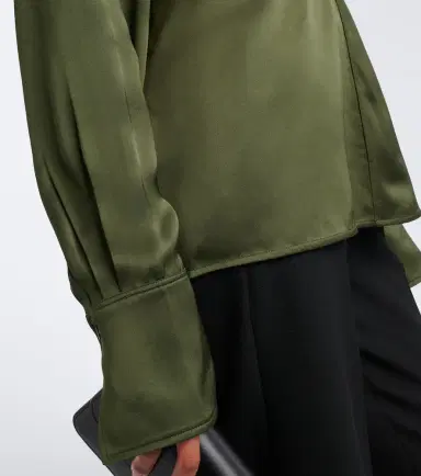 TOTEME Slouch draped crêpe satin blouse | Thumbnail 5 TOTEME Slouch draped crêpe satin blouse | Thumbnail 5
