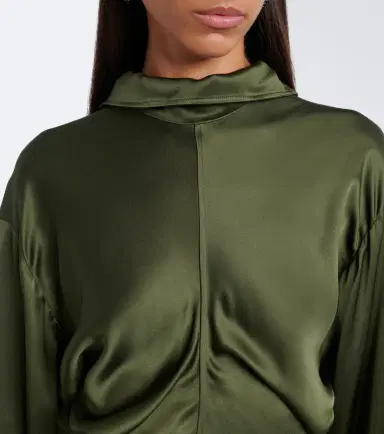 TOTEME Slouch draped crêpe satin blouse | Thumbnail 6 TOTEME Slouch draped crêpe satin blouse | Thumbnail 6